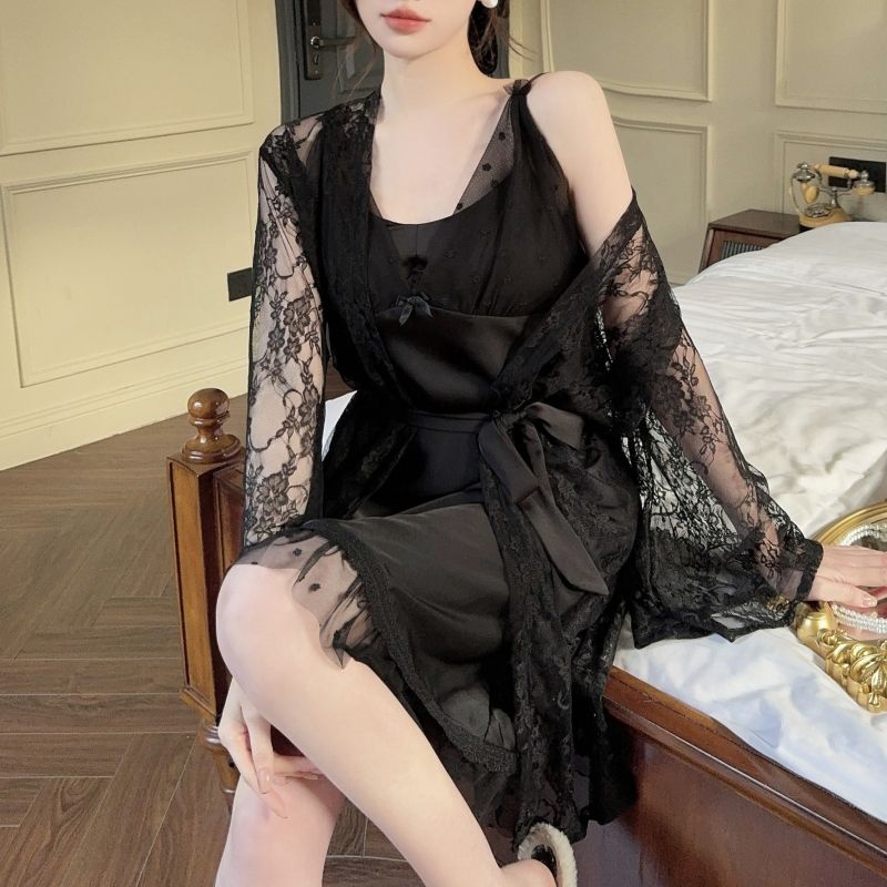 Robe Silk Women - Set Jubah Baju Tidur Satin Sutra