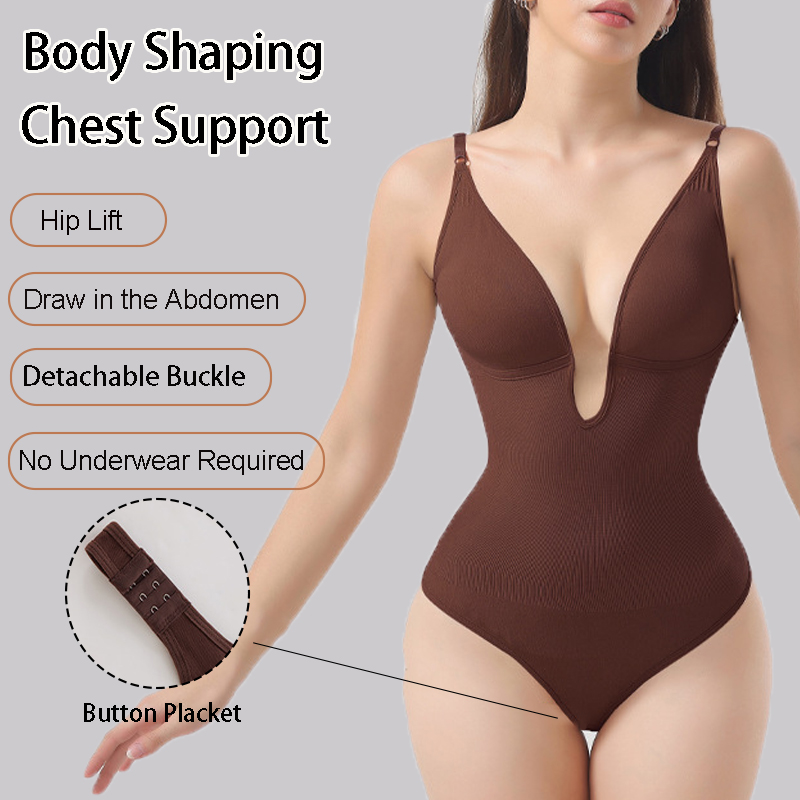Shapewear Bodysuit Firm - Bodysuit Wanita Tanpa Jahitan, Tanpa Punggung,