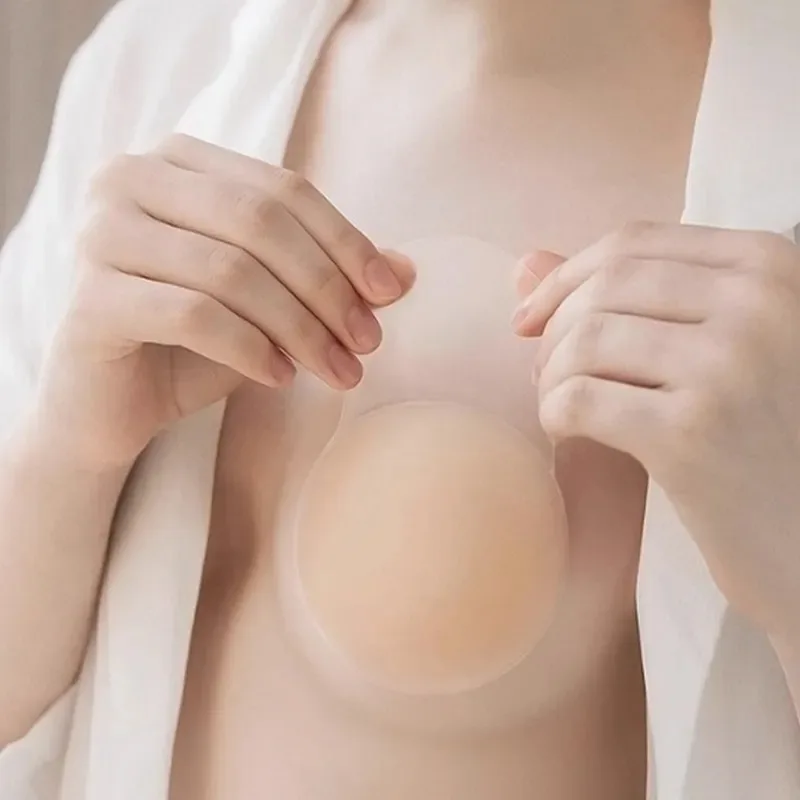 Silicone Bra Adhesive - 1 Pasang Penutup Puting Payudara Silikon,