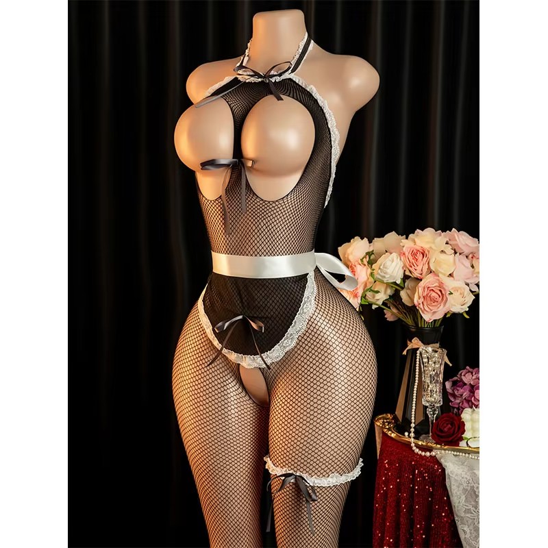 Kostum Crotchless untuk Permai - Bodystocking Fishnet ulasan dan harga