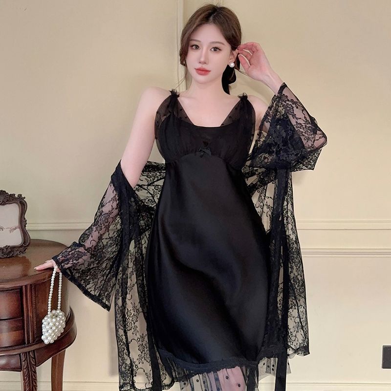 Set Jubah Baju Tidur Satin Sut - Robe Silk Women ulasan dan harga