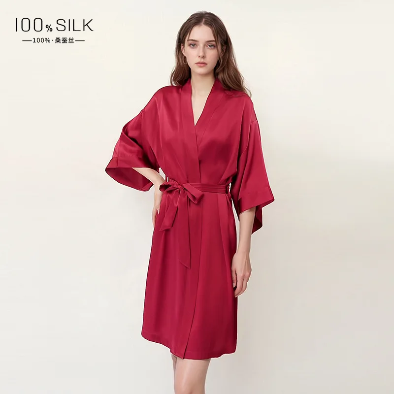 Gaun Mandi Wanita dari Sutra M - Robe Silk Women ulasan dan harga