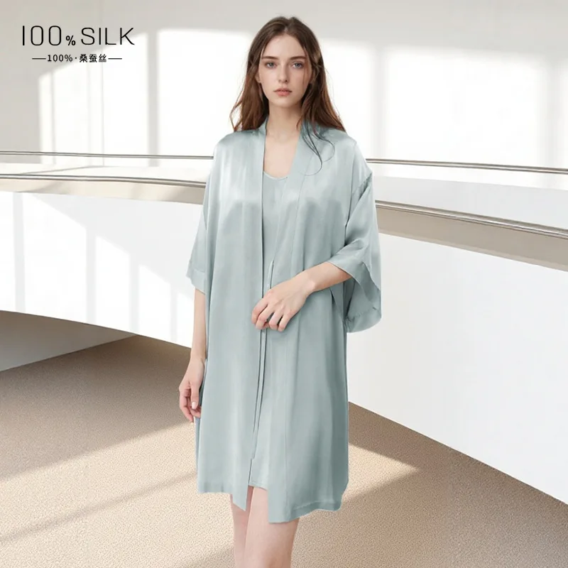 Gaun Mandi Wanita dari Sutra M - Robe Silk Women ulasan dan harga