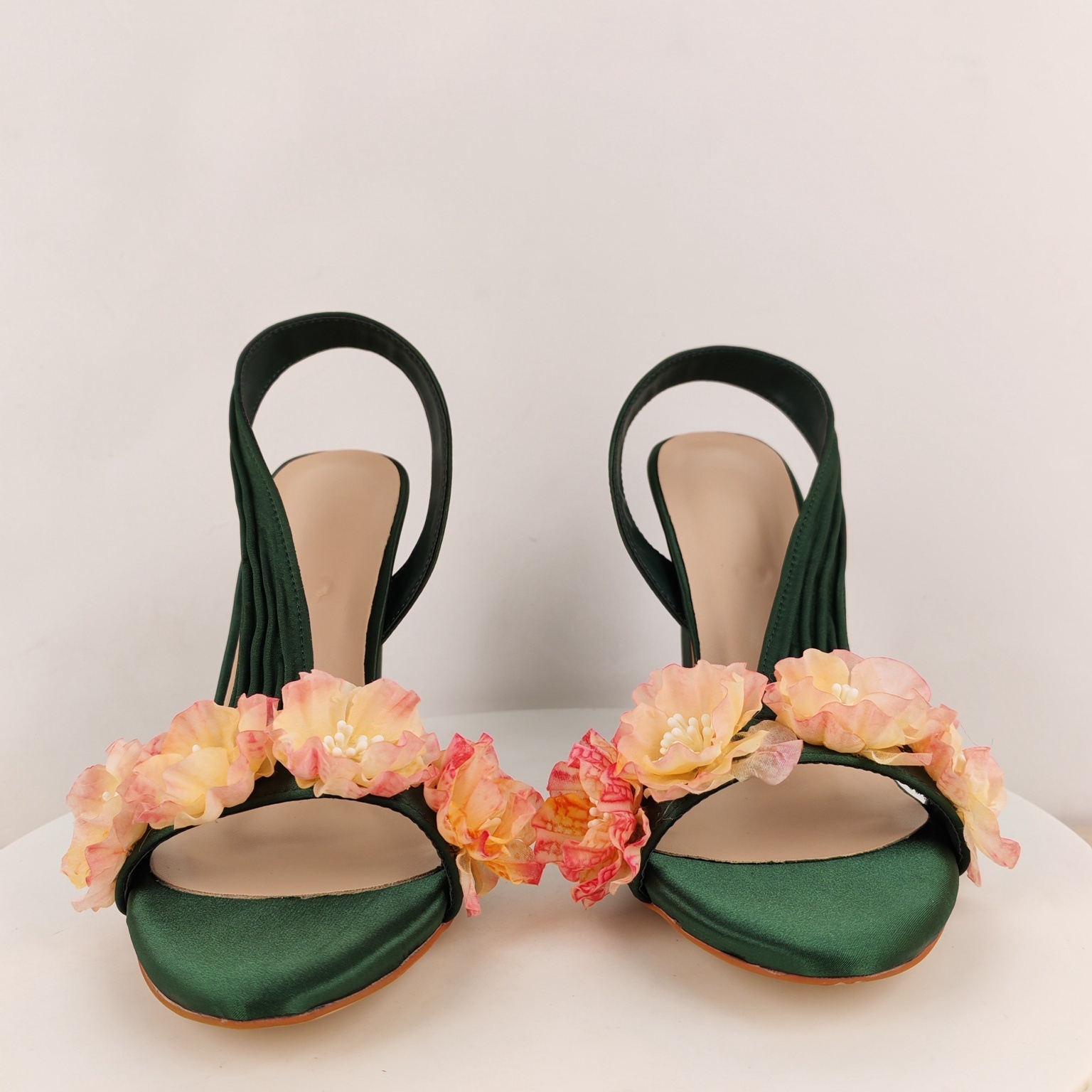 Sandal Bunga Slingback Hak Blo - Slip Dress Satin ulasan dan harga