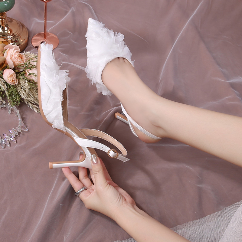 Sepatu Wanita Putih Kelopak Re - Slip Dress Satin ulasan dan harga