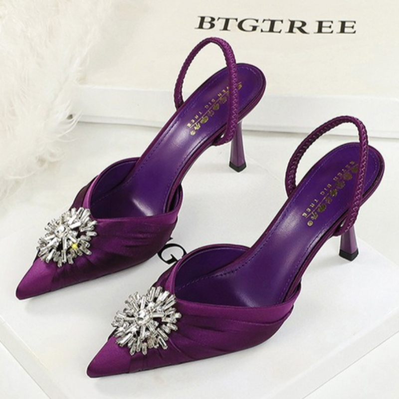 BIGTREE Sepatu Hak Tinggi Wani - Slip Dress Satin ulasan dan harga